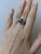 Metal 4.05ct London Blue Topaz & Diamond Ring in Solid 14k Gold, Round 9mm, Size 6.75 For Sale - Image 7 of 8