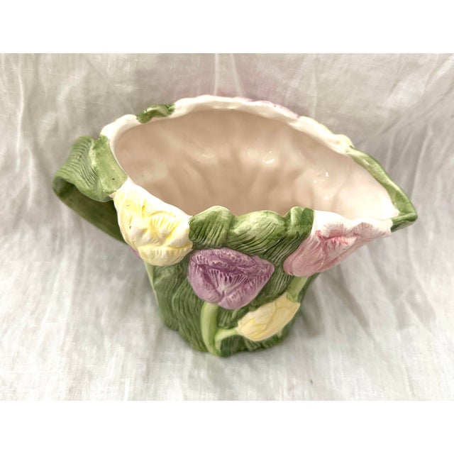 Fitz and Floyd Fitz & Floyd "Spring Parade" Tulip Pitcher For Sale - Image 4 of 6
