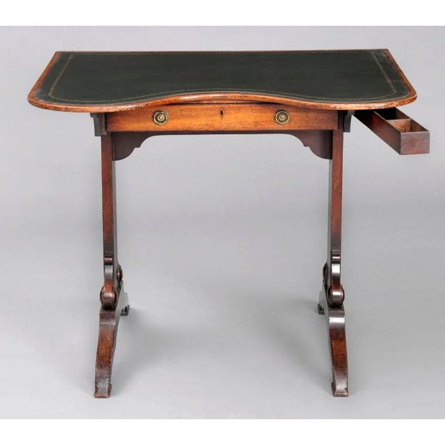 Wood English Kidney-Shaped Writing table For Sale - Image 7 of 10