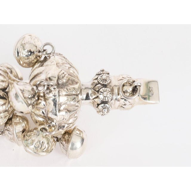 Metal Vintage Sterling Silver Baby Rattle, 20th Century For Sale - Image 7 of 15