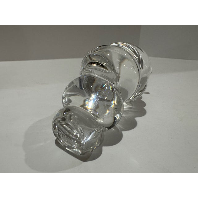 Contemporary 1980s Clear Crystal Glass Caterpillar Figurine Art Glass Animal Paperweight For Sale - Image 3 of 7