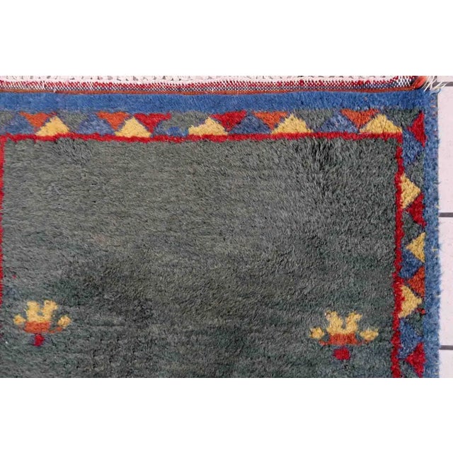 1970s Handmade Vintage Persian Gabbeh Rug 2.4' X 4.5' For Sale - Image 4 of 10