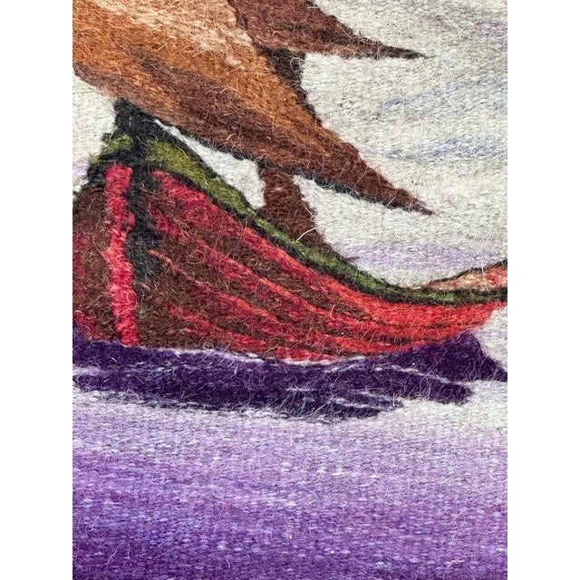 Textile Mid-Century Modern Hand Woven Tapestry, 1960s For Sale - Image 7 of 17