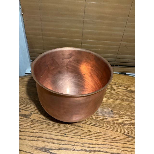 Large Vintage Copper Bowl/Vessel For Sale In Dallas - Image 6 of 12