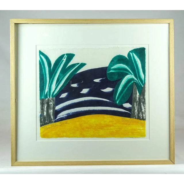 Original Carol Summers “Palm Beach” Color Woodcut, Signed and Numbered 72/200 For Sale - Image 4 of 6