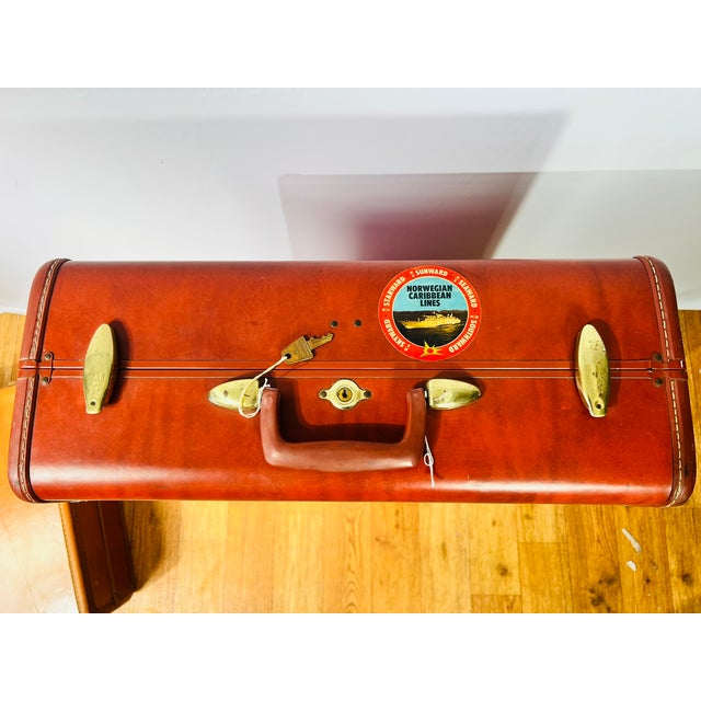 Brown Mid-Century Modern Suitcases from Samsonite, 1960s, Set of 2 For Sale - Image 8 of 18