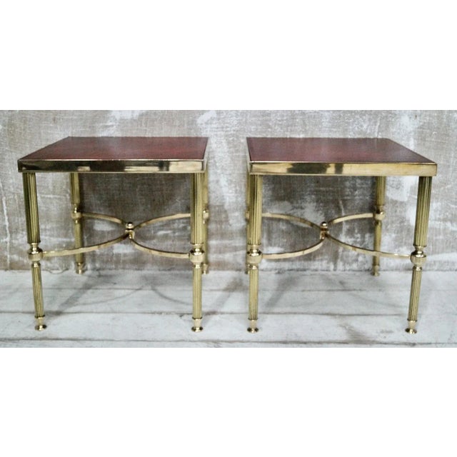 Antique Brass Side Tables, 1900, Set of 2 For Sale - Image 6 of 12