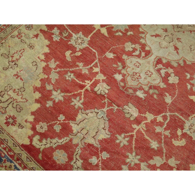 Early 20th Century Early 20th Century Antique Oushak Rug 9' x 12' For Sale - Image 5 of 10