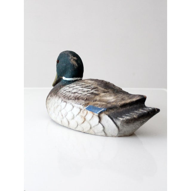 Plastic Vintage Carry Lite Mallard Duck Decoy For Sale - Image 7 of 14