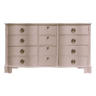 Mid Century Regency Style Mahogany Serpentine Dresser the Darlington Collection by Kent Coffey For Sale
