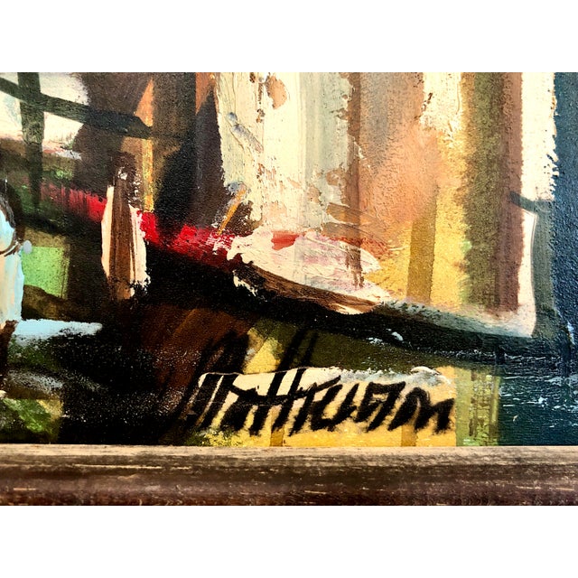 Abstract Expressionist Impasto Painting of Nighttime San Francisco For Sale - Image 9 of 10