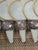 Late 20th Century Vintage Coastal Nautical 6 Mother of Pearl Capiz Shell Bamboo Table Setting For Sale - Image 5 of 9