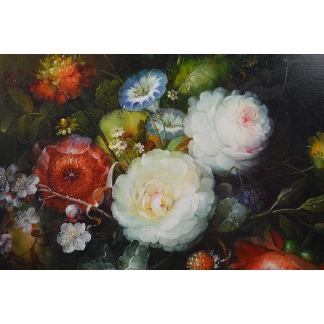 Late 20th Century Late 20th Century Old Master Type Still Life Painting in Fine House of Heydenryk Dutch Ripple Frame For Sale - Image 5 of 8