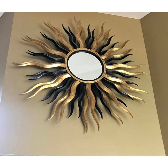 Authentic Vintage Harrison & Gil by Christopher Guy "Sunset" Sunburst Mirror 1990s Era For Sale - Image 16 of 16
