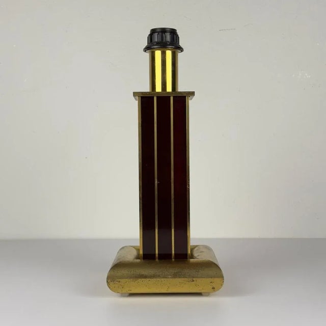 Brown Vintage Table Lamp by AV Vikić, 1980s For Sale - Image 8 of 15