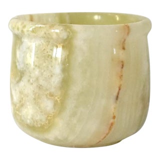 Sage Green Onyx Candle Holder For Sale