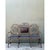 Metal Vintage Distressed Metal and Upholstery Bench For Sale - Image 7 of 12