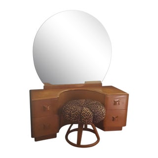 Heywood Wakefield Vanity & Stool For Sale