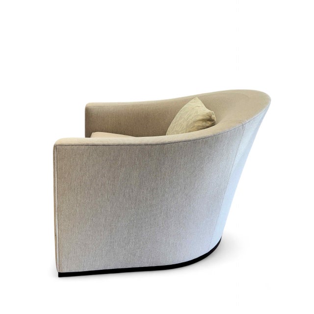 Wood Holly Hunt Sevilla Swivel Lounge Chairs, a Pair For Sale - Image 7 of 17