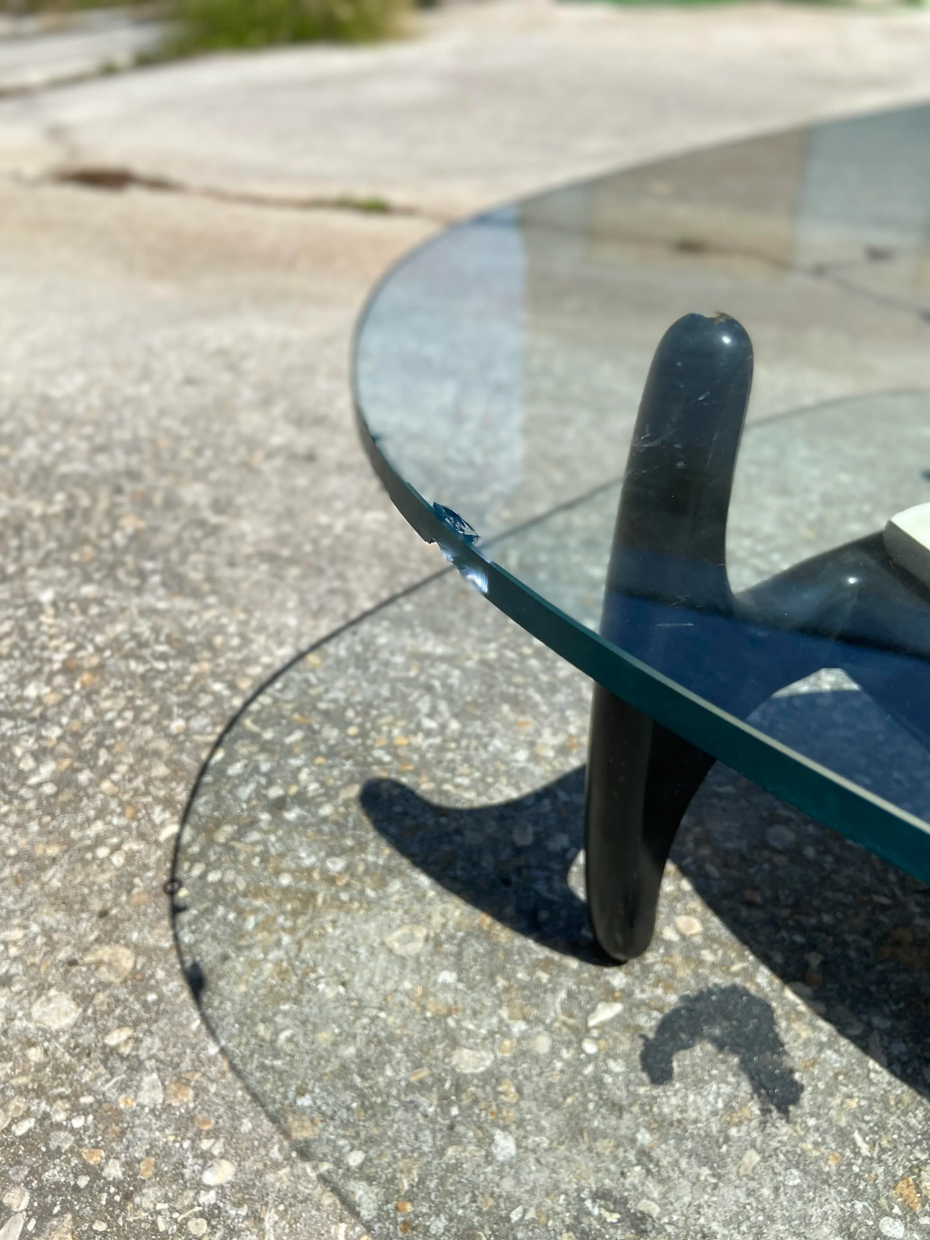 Adrian Pearsall Plantar Coffee Table With Boomerang Shaped Glass
