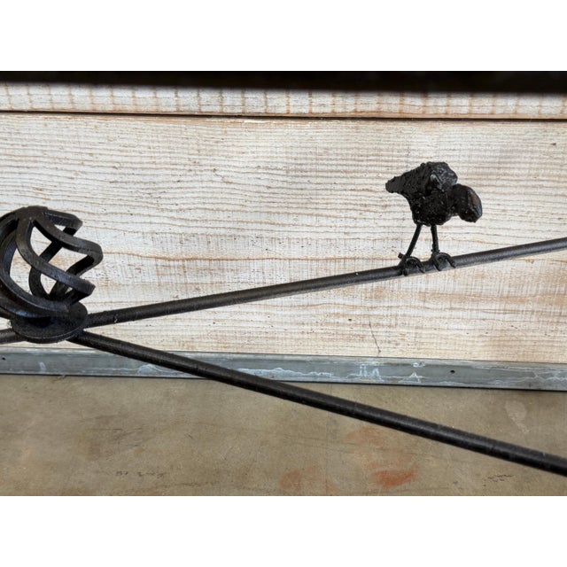 Ilana Goor Forged Iron & Beveled Glass Console Table, Israel/USA, Circa 1980s For Sale - Image 6 of 14