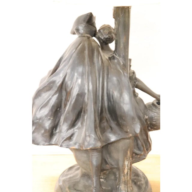 Art Nouveau Terracotta Table Lamp, 1910s For Sale - Image 4 of 11