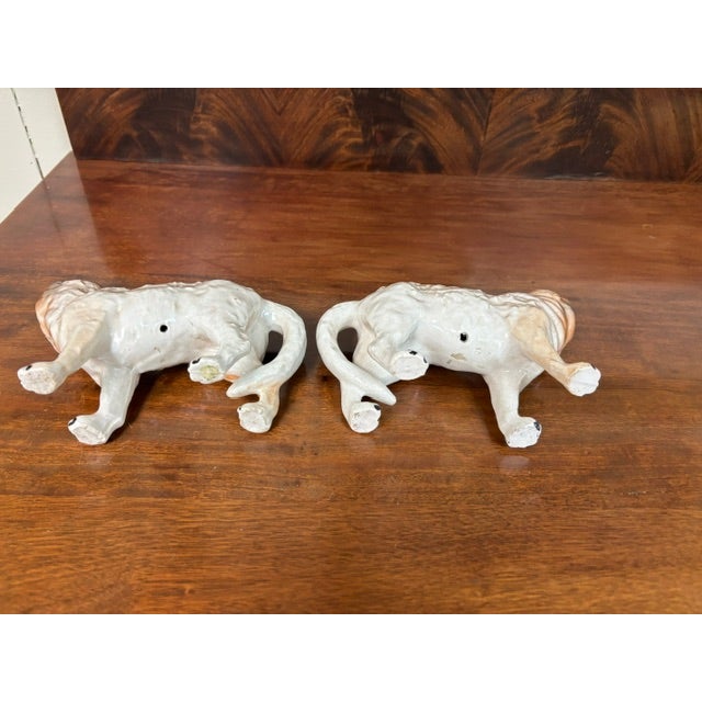 Victorian Pair of 19th Century Authentic Staffordshire Cats For Sale - Image 3 of 12
