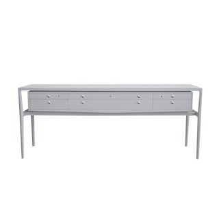 Light Gray Painted Wood Sideboard by Helge Vestergaard Jensen, 1950s For Sale