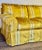 Classic English Roll Arm Sofa in Golden Damask – Skirted, Tailored, Designer Ready For Sale - Image 6 of 10