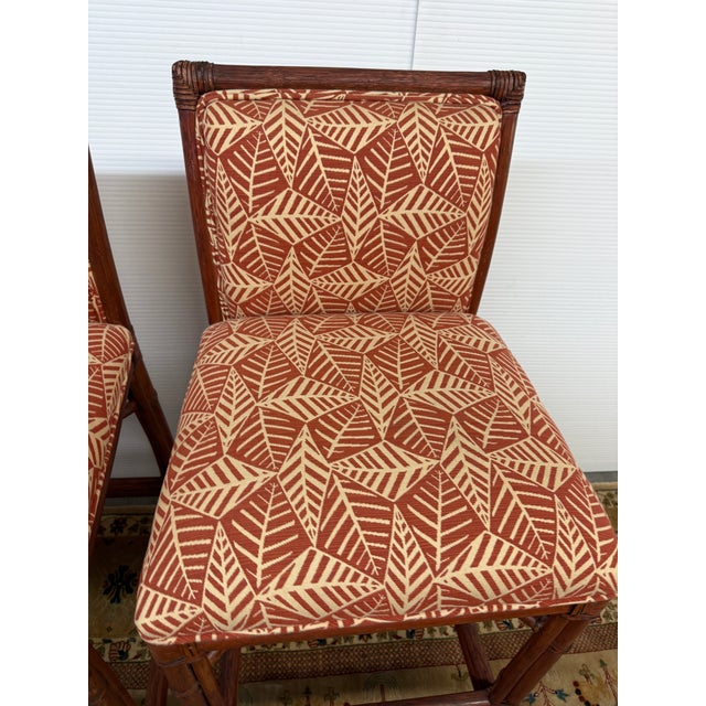 Ficks Reed Paxton Rattan Bar Stools, Set of Three For Sale In San Francisco - Image 6 of 12