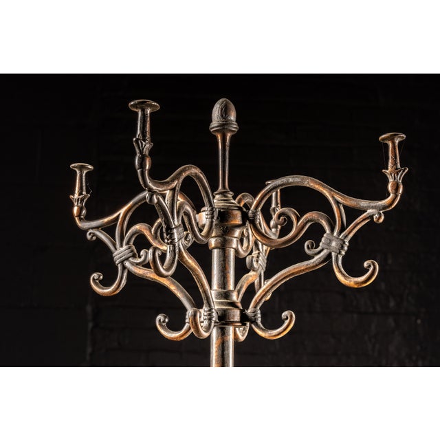 Early 20th Century Japanned Barber Shop Coat Rack For Sale - Image 4 of 7