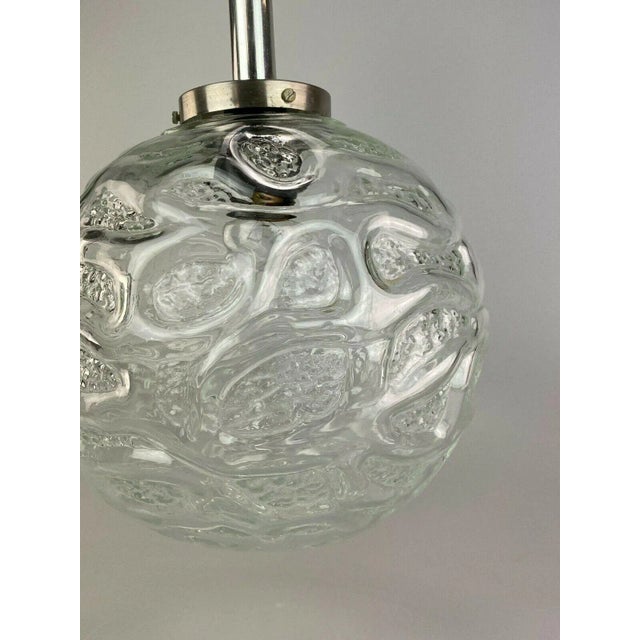 Space Age Ball Pendant Lamp in Glass, 1970s For Sale - Image 4 of 9