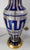 Late 19th Century 19th Century Pair of Bohemian Cameo Glass Table Lamp Vases With Greek Key Design in Blue For Sale - Image 5 of 16