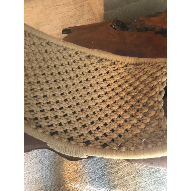 Mid 20th Century Mid-Century Modern Macramé Wood Magazine Rack For Sale - Image 5 of 10