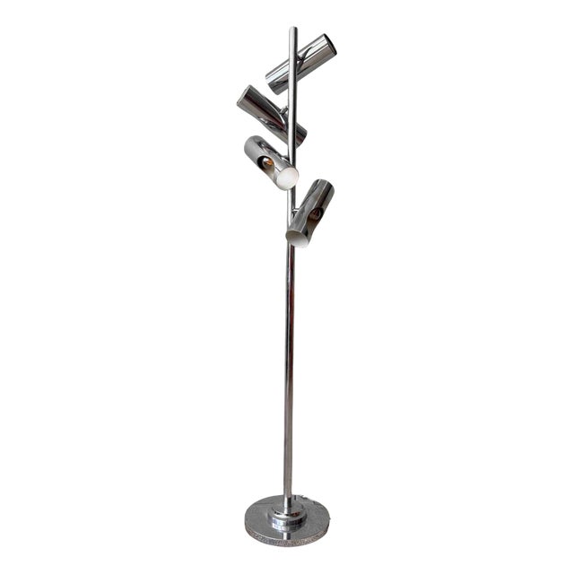 Reggiani Chrome Floor Lamp by Goffredo Reggiani for Reggiani, 1970s For Sale
