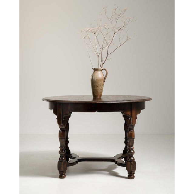 Wood 1970s Eclectic Dining Table In Original Patina For Sale - Image 7 of 9