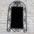 Mid-20th Century Art Deco Wall Mirror Black Painted Wrought Iron Frame W/Cast Brass Details & Arched Top For Sale - Image 15 of 18