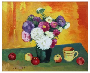 Olgerts Jaunarajs, Still Life with Apples, 1989, Oil on Canvas