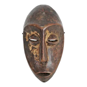 Vintage Mid 20th Century Wood Carved Lega Mask