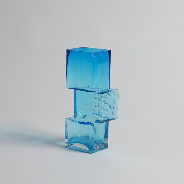 Blue Drunken Bricklayer Vase by Whitefriars Glass, 1960s For Sale - Image 10 of 18