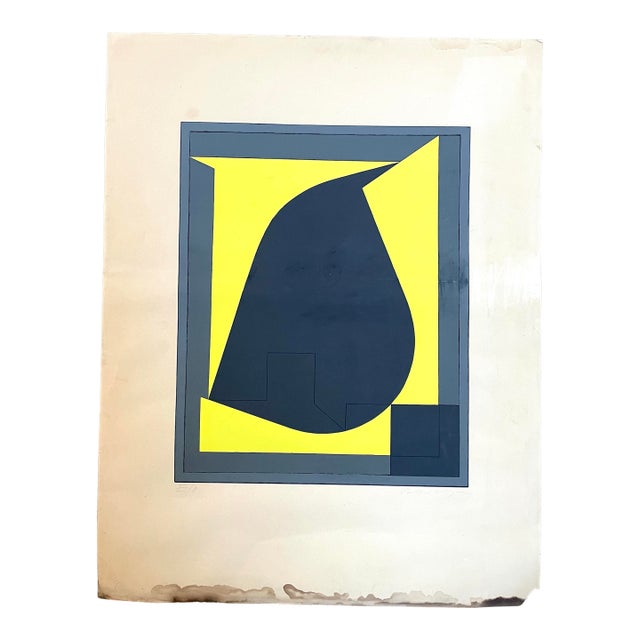 1950s Victor Vasarely “Pamir” Limited Edition Signed Pochair For Sale