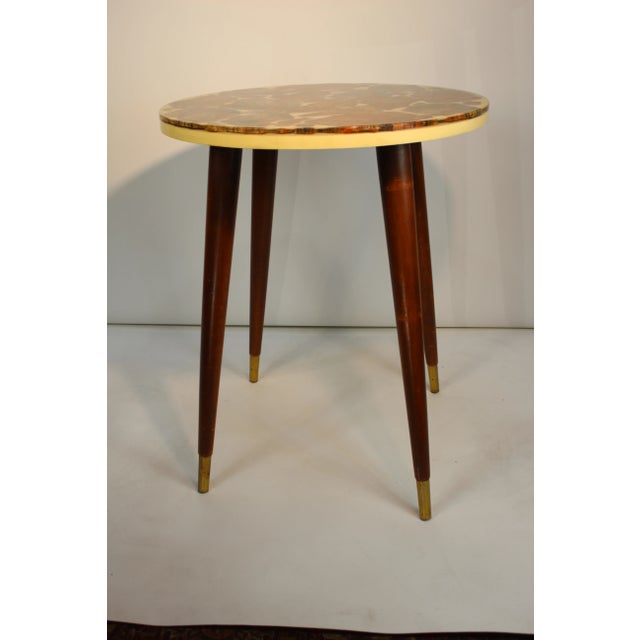 Mid-Century Modern Arturo Pani Possibly Mid-Century Fossil Marble Cocktail Table For Sale - Image 3 of 9