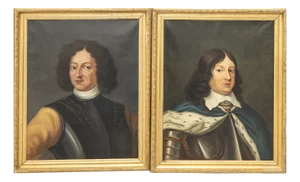 Swedish King Portraits, 1800s, Oil on Canvases, Framed, Set of 4
