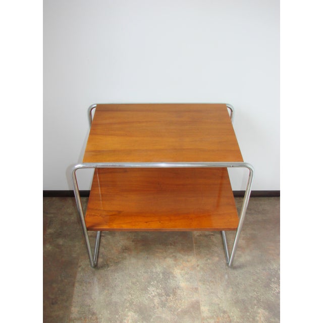Bauhaus Bauhaus B12 Side Table by Marcel Breuer for Thonet, Czechoslovakia, 1930s For Sale - Image 3 of 16