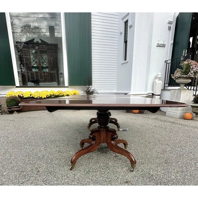 19th Century Regency Mahogany Two Pedestal Dining Table For Sale - Image 4 of 9