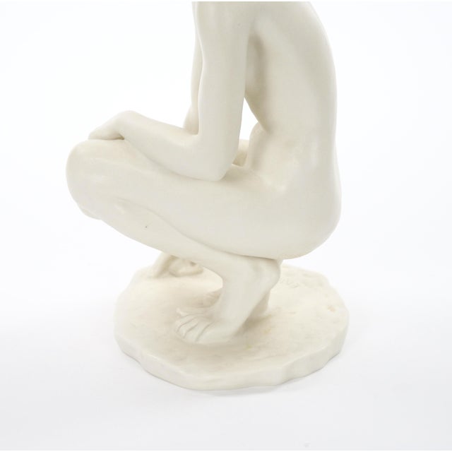Ivory Early 20th Century Rosenthal Porcelain “The Crouching Woman” by Fritz Klimsch For Sale - Image 8 of 10