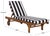 Newport Chaise Lounge, Black Stripe For Sale In Philadelphia - Image 6 of 13