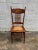 Antique 8 Larkin dining chairs with quarter sawn oak construction with double pressed back having foliate design over...