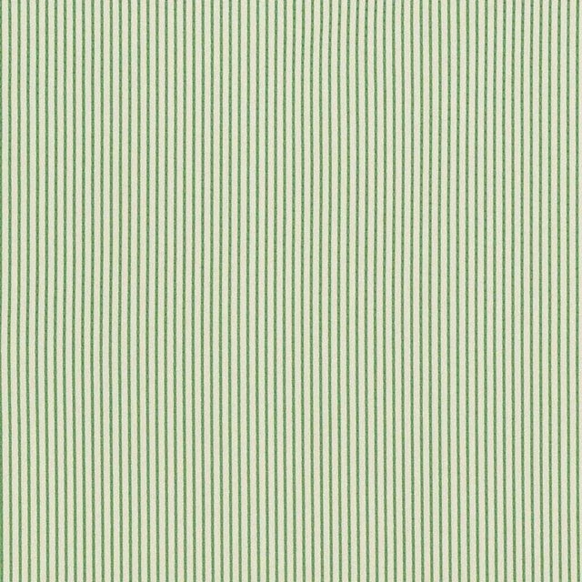 Sample - Schumacher Stitched Stripe Indoor & Outdoor Fabric in Green For Sale