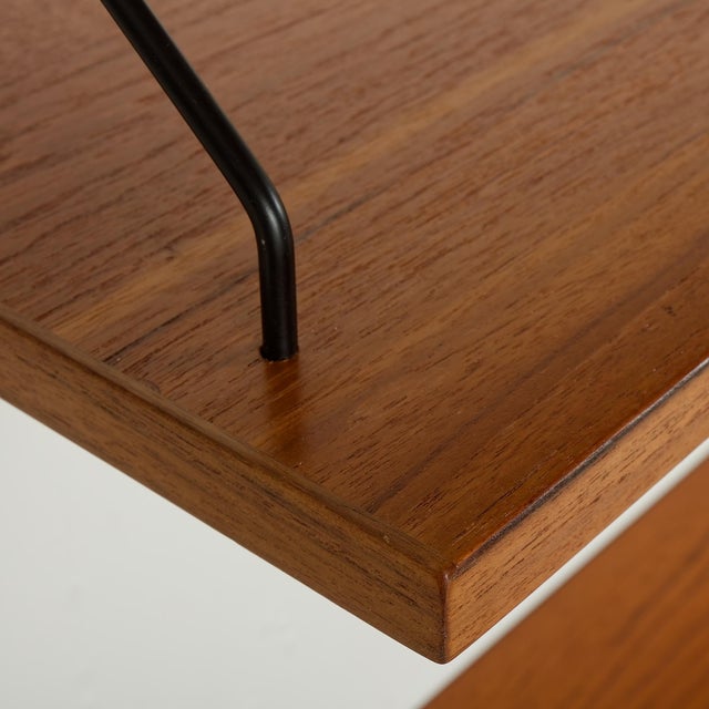 Danish Two-Bay Wall Unit in Teak, 1970s For Sale - Image 12 of 18